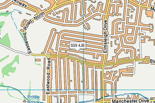 SS9 4JB map - OS VectorMap District (Ordnance Survey)