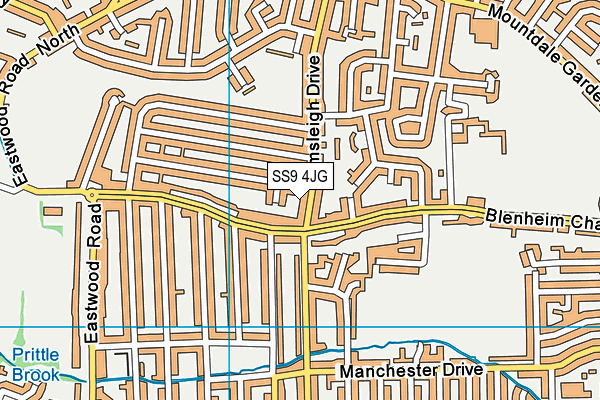 SS9 4JG map - OS VectorMap District (Ordnance Survey)