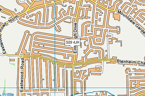 SS9 4JH map - OS VectorMap District (Ordnance Survey)