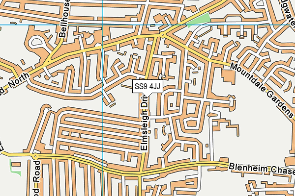 SS9 4JJ map - OS VectorMap District (Ordnance Survey)