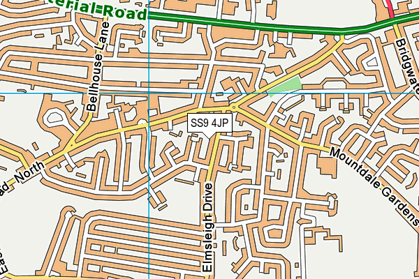 SS9 4JP map - OS VectorMap District (Ordnance Survey)