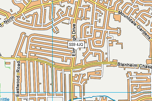 SS9 4JQ map - OS VectorMap District (Ordnance Survey)