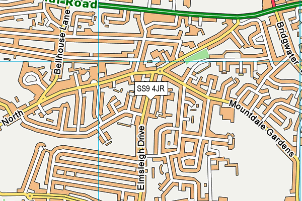 SS9 4JR map - OS VectorMap District (Ordnance Survey)