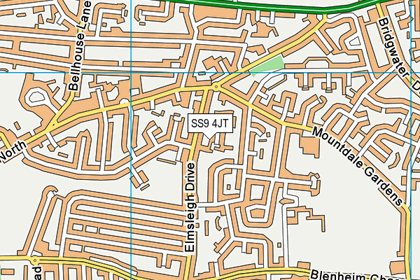 SS9 4JT map - OS VectorMap District (Ordnance Survey)
