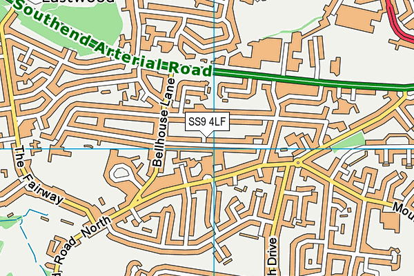 SS9 4LF map - OS VectorMap District (Ordnance Survey)