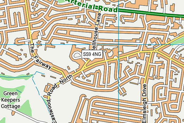 SS9 4NG map - OS VectorMap District (Ordnance Survey)