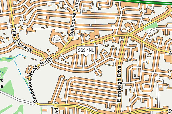 SS9 4NL map - OS VectorMap District (Ordnance Survey)