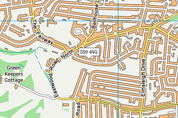 SS9 4NQ map - OS VectorMap District (Ordnance Survey)