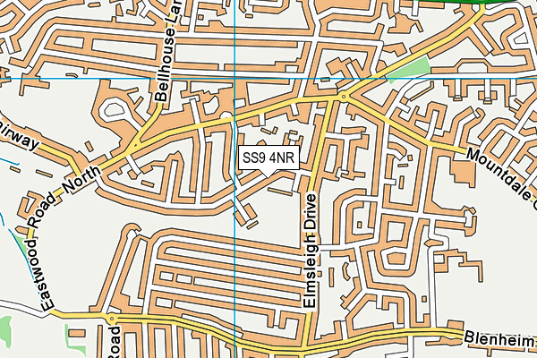 SS9 4NR map - OS VectorMap District (Ordnance Survey)