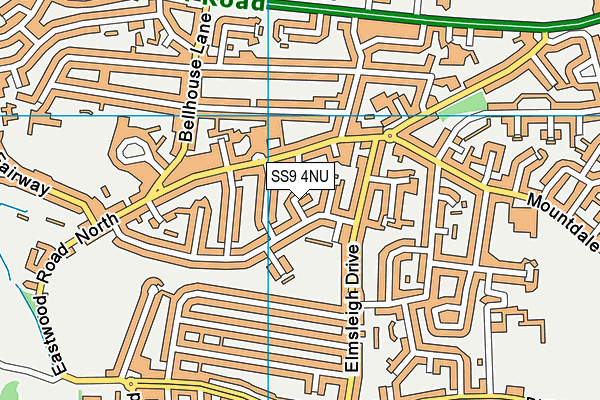SS9 4NU map - OS VectorMap District (Ordnance Survey)