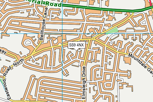 SS9 4NX map - OS VectorMap District (Ordnance Survey)