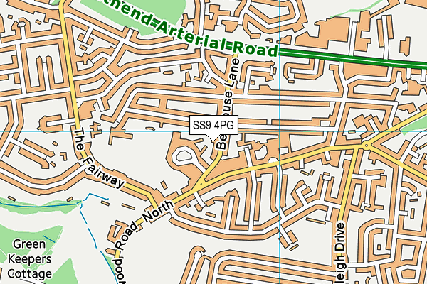 SS9 4PG map - OS VectorMap District (Ordnance Survey)