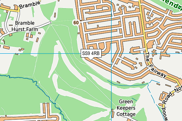 SS9 4RB map - OS VectorMap District (Ordnance Survey)