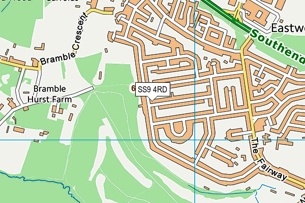SS9 4RD map - OS VectorMap District (Ordnance Survey)