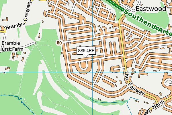 SS9 4RF map - OS VectorMap District (Ordnance Survey)