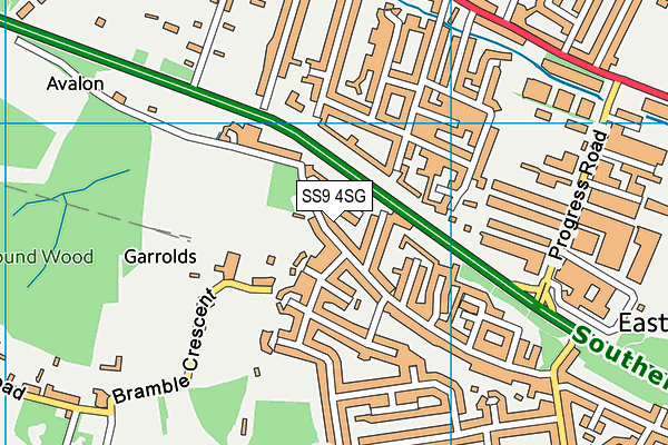 SS9 4SG map - OS VectorMap District (Ordnance Survey)