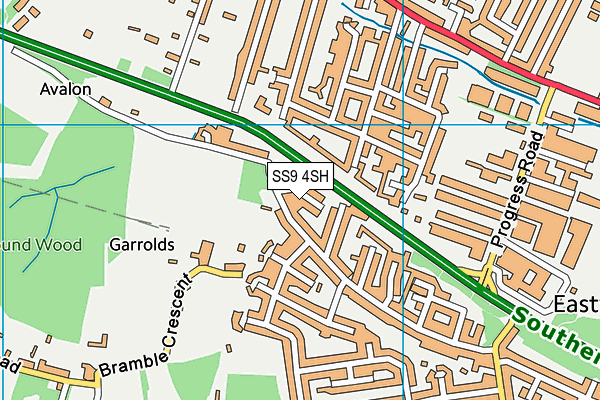 SS9 4SH map - OS VectorMap District (Ordnance Survey)