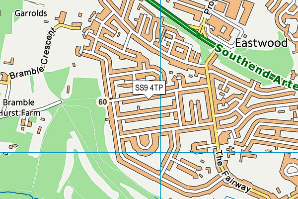 SS9 4TP map - OS VectorMap District (Ordnance Survey)