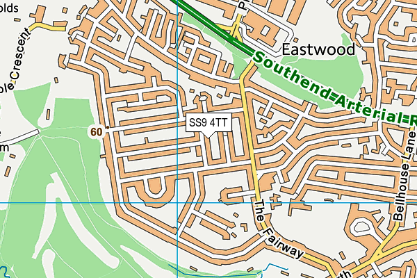 SS9 4TT map - OS VectorMap District (Ordnance Survey)