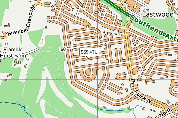 SS9 4TU map - OS VectorMap District (Ordnance Survey)
