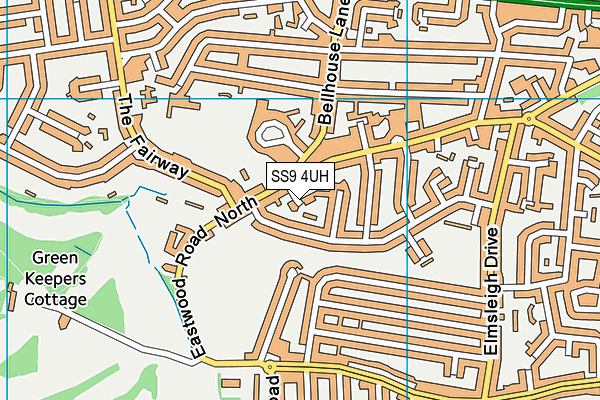 SS9 4UH map - OS VectorMap District (Ordnance Survey)