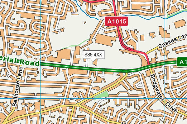 SS9 4XX map - OS VectorMap District (Ordnance Survey)