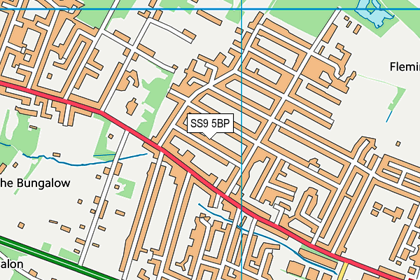 SS9 5BP map - OS VectorMap District (Ordnance Survey)
