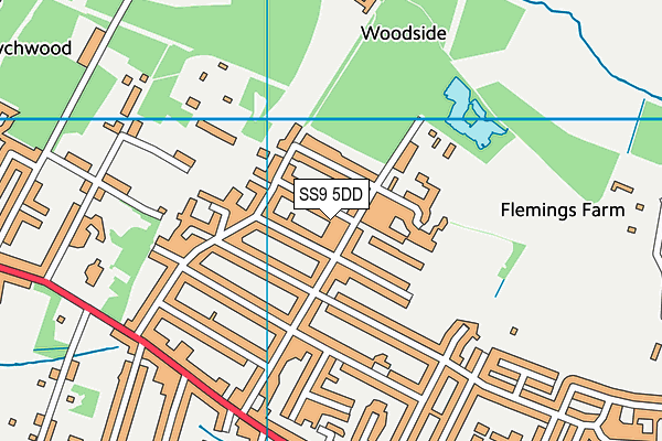 SS9 5DD map - OS VectorMap District (Ordnance Survey)
