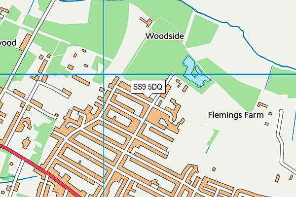 SS9 5DQ map - OS VectorMap District (Ordnance Survey)