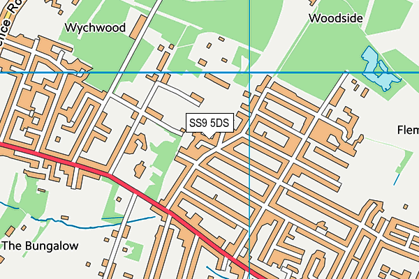 SS9 5DS map - OS VectorMap District (Ordnance Survey)