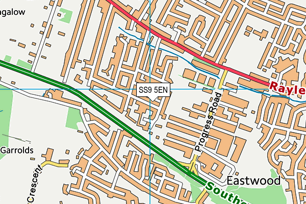 SS9 5EN map - OS VectorMap District (Ordnance Survey)