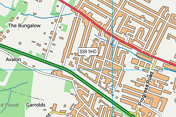 SS9 5HD map - OS VectorMap District (Ordnance Survey)
