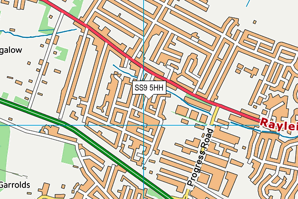 SS9 5HH map - OS VectorMap District (Ordnance Survey)