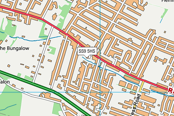 SS9 5HS map - OS VectorMap District (Ordnance Survey)
