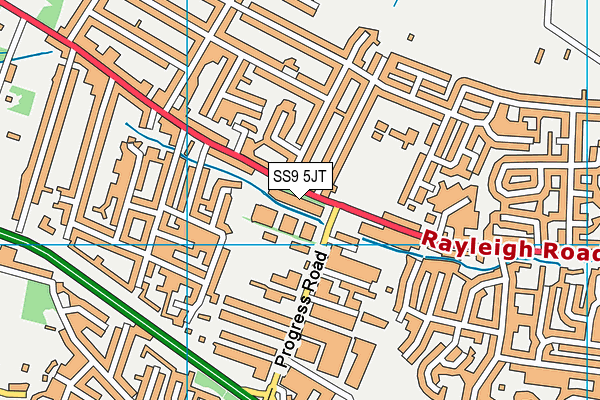 SS9 5JT map - OS VectorMap District (Ordnance Survey)