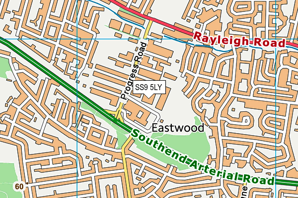 Oakwood Park map (SS9 5LY) - OS VectorMap District (Ordnance Survey)