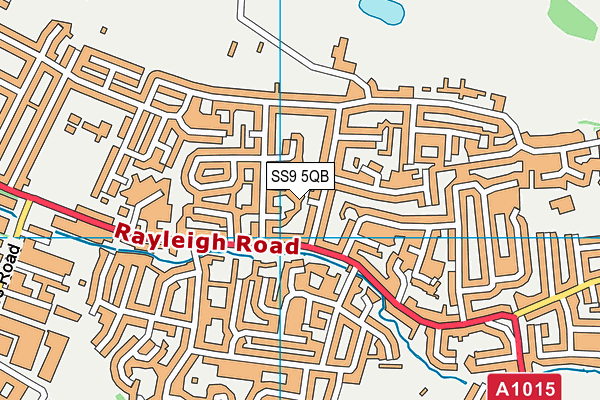 SS9 5QB map - OS VectorMap District (Ordnance Survey)