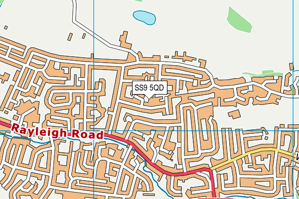 SS9 5QD map - OS VectorMap District (Ordnance Survey)