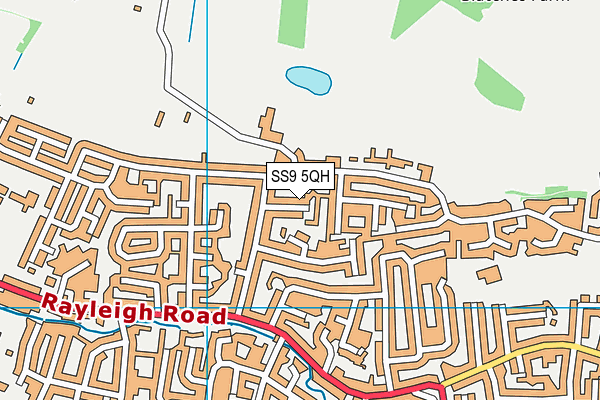 SS9 5QH map - OS VectorMap District (Ordnance Survey)