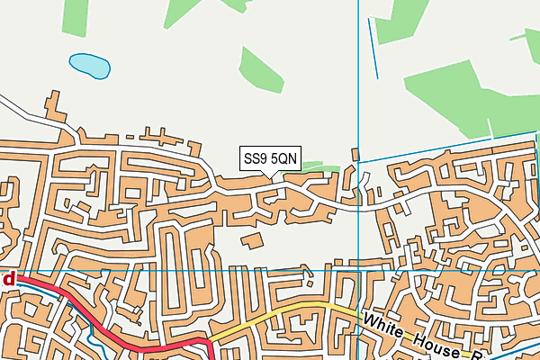 SS9 5QN map - OS VectorMap District (Ordnance Survey)