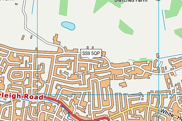 SS9 5QP map - OS VectorMap District (Ordnance Survey)