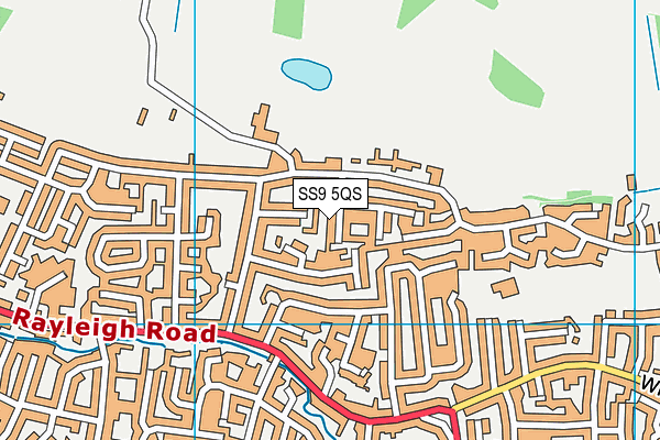 SS9 5QS map - OS VectorMap District (Ordnance Survey)