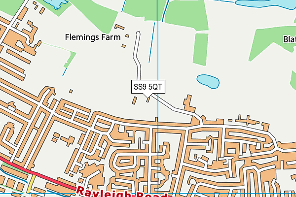 SS9 5QT map - OS VectorMap District (Ordnance Survey)