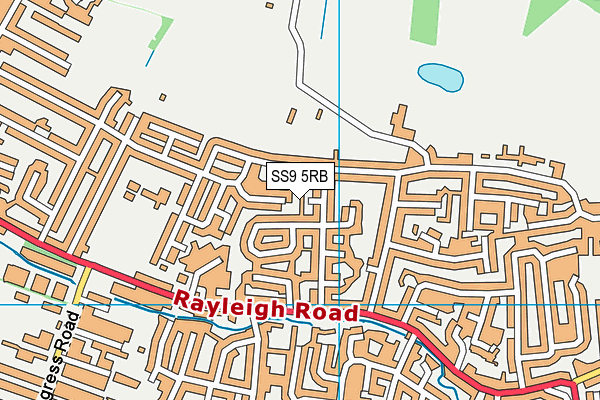 SS9 5RB map - OS VectorMap District (Ordnance Survey)