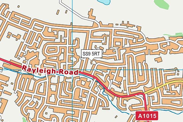 SS9 5RT map - OS VectorMap District (Ordnance Survey)