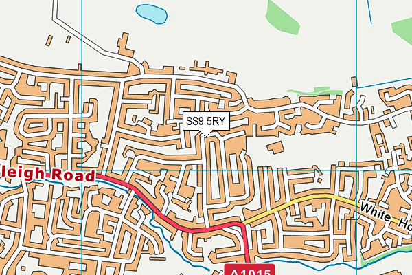 SS9 5RY map - OS VectorMap District (Ordnance Survey)