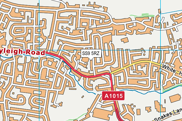SS9 5RZ map - OS VectorMap District (Ordnance Survey)