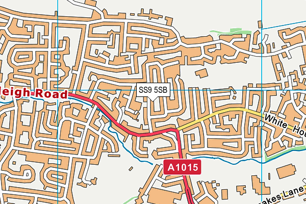 SS9 5SB map - OS VectorMap District (Ordnance Survey)