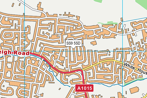 SS9 5SD map - OS VectorMap District (Ordnance Survey)