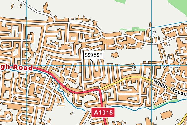 SS9 5SF map - OS VectorMap District (Ordnance Survey)